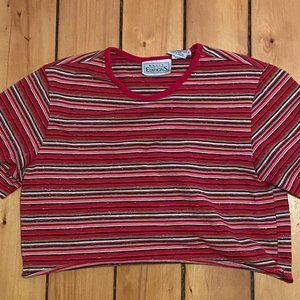 sparkly striped vintage crop top